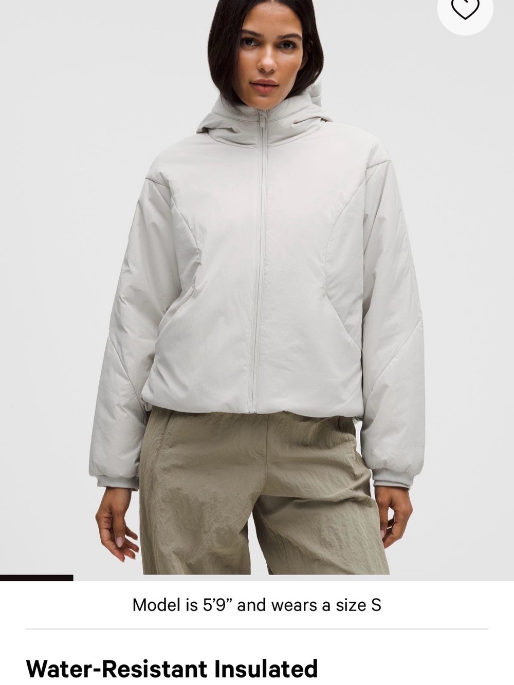 Lululemon Water-Resistant Insulated
Hooded Jacket